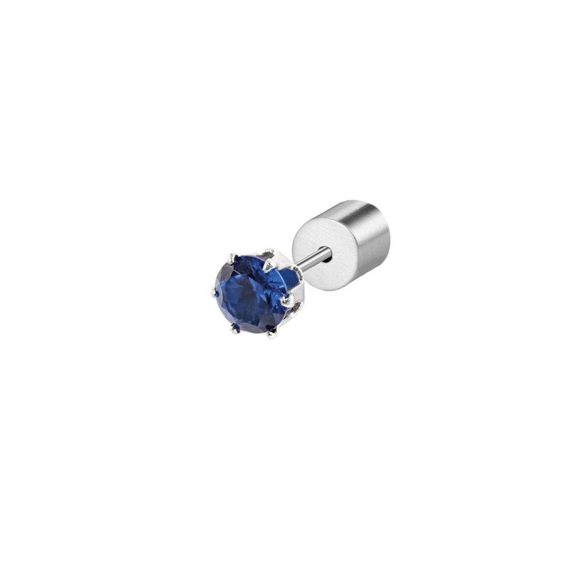MARLU- Orecchino a lobo con zircone 4mm