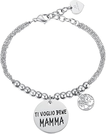 Luca Barra-Bracciale da Donna Bracciale in Acciaio Ti Voglio Bene Mamma.