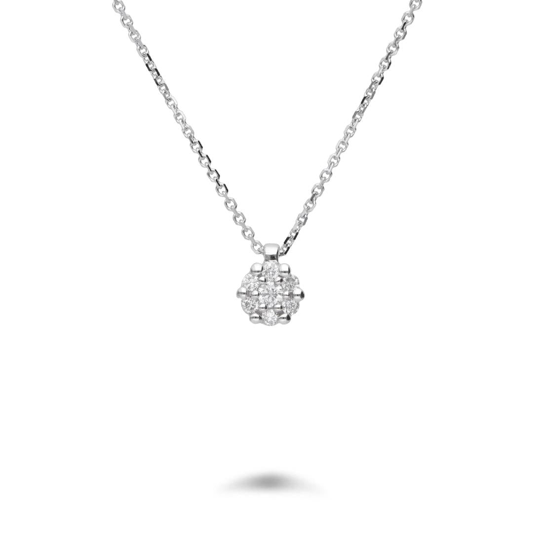 FALCO GIOIELLI  - Collana invisible in oro e diamanti ct. 0,08 - Oro18kt