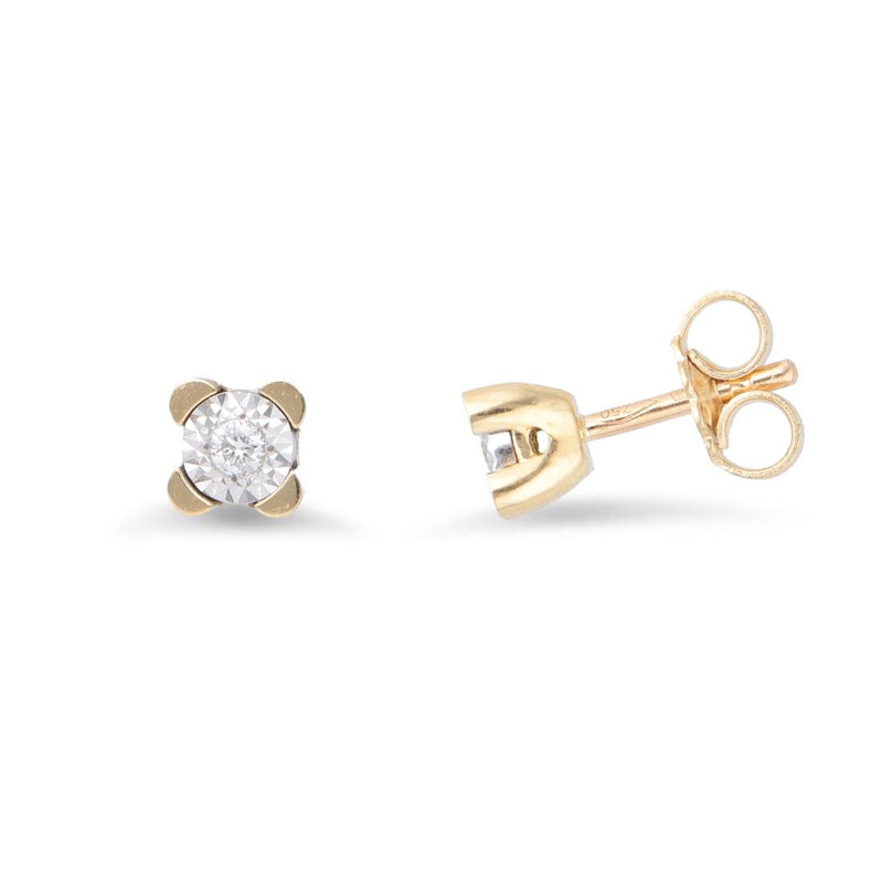 FALCO GIOIELLI - Orecchini Punto Luce con Diamanti 0,10 ct in Oro 18 kt