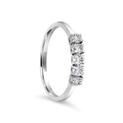 FALCO GIOIELLI  - Anello Veretta in Oro 18 kt con Diamanti ct 0,28