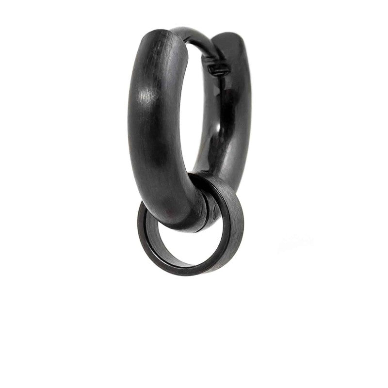 MARLU- Orecchino a cerchio 14mm con anello per charm