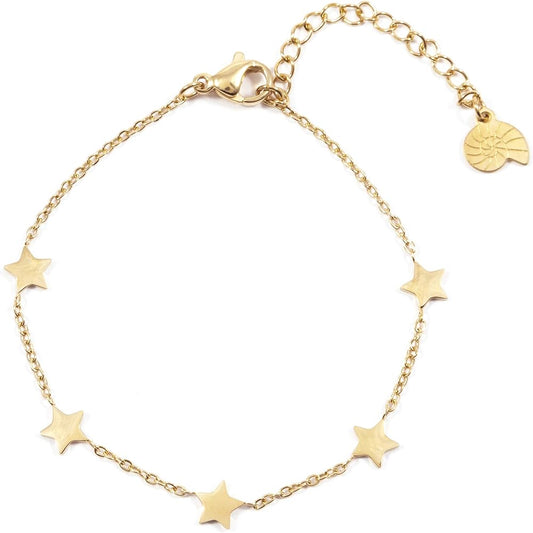 BRACCIALE CON STELLE COLOR ORO