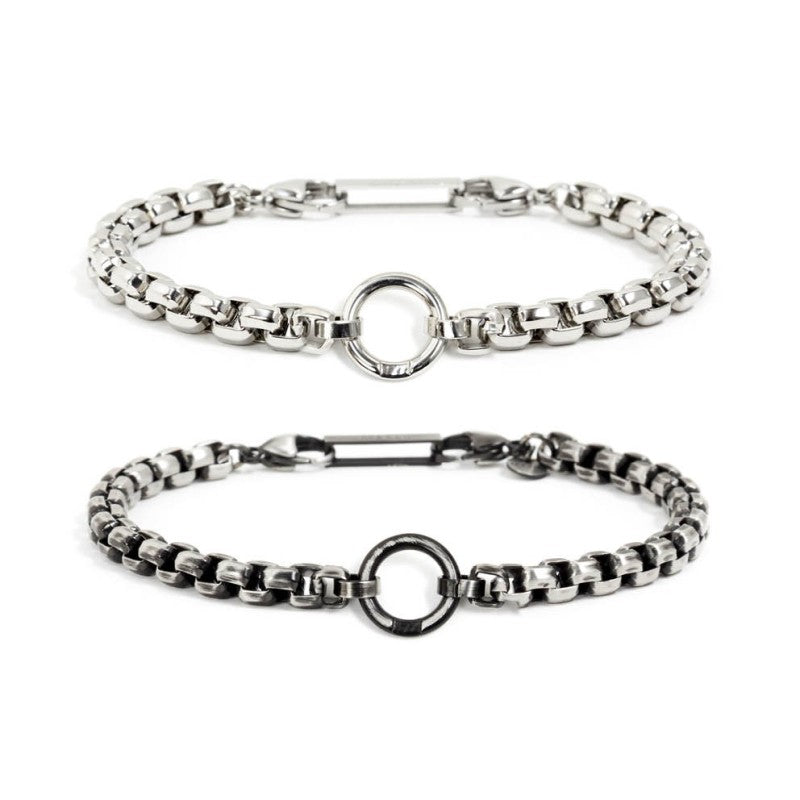 MARLU- Bracciale catena box chain diamantata