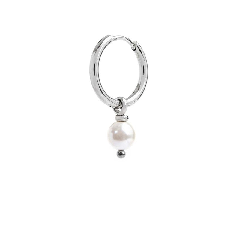 MARLU- Orecchino a cerchio con perla pendente
