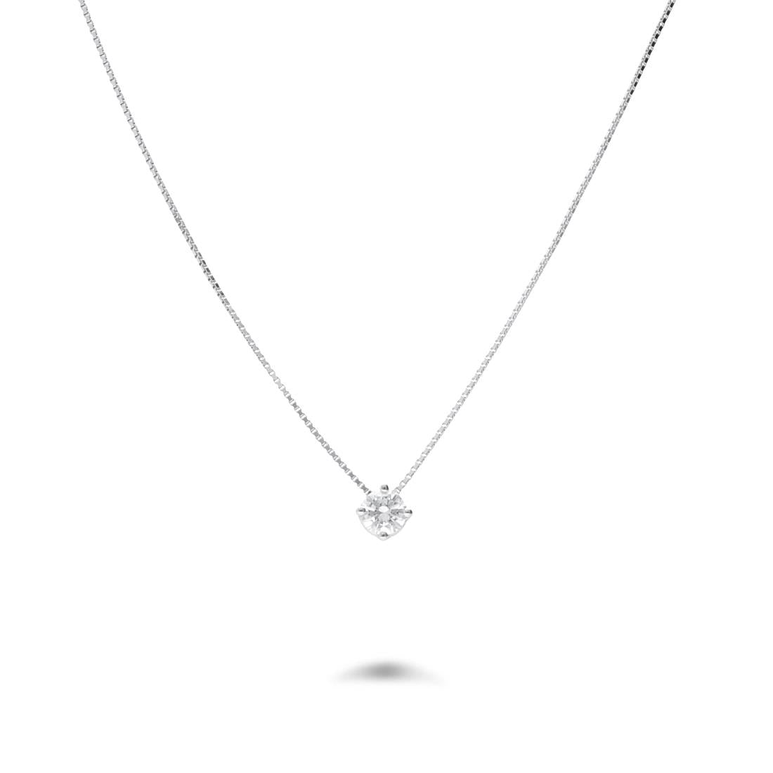 Collana punto luce in oro e diamanti ct. 0,15 - Oro18kt