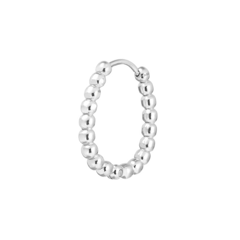 MARLU- Orecchino a cerchio 1,9 cm trama con sfere