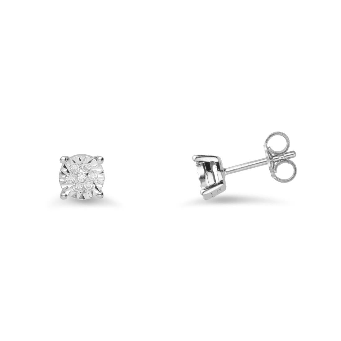 FALCO GIOIELLI  - Orecchini Punto Luce con Diamanti 0,10 ct in Oro 18 kt