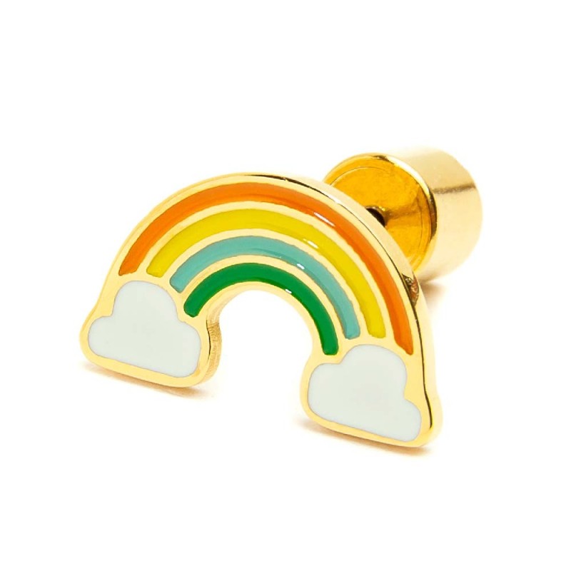 MARLU- Orecchino a lobo arcobaleno