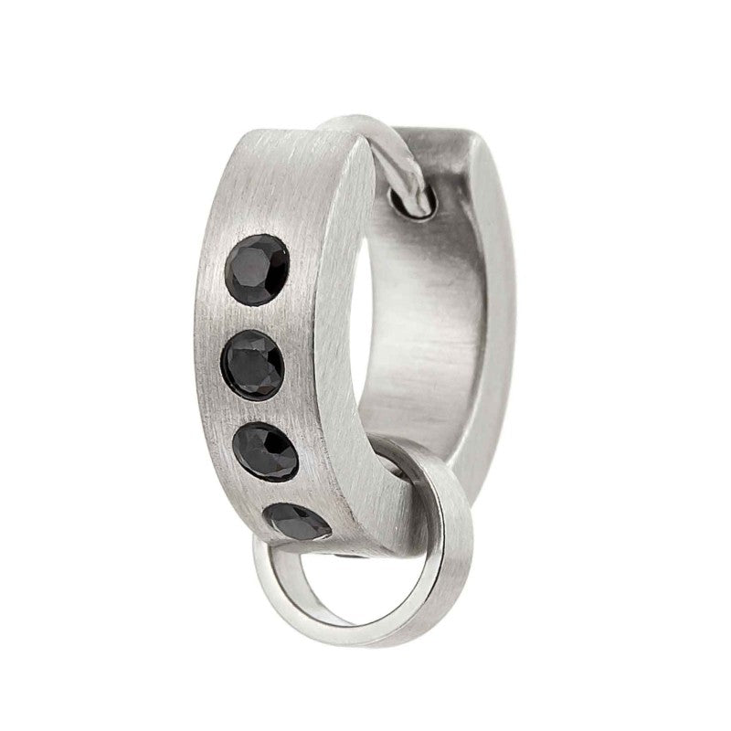 MARLU- Orecchino a cerchio 14mm con anello per charm