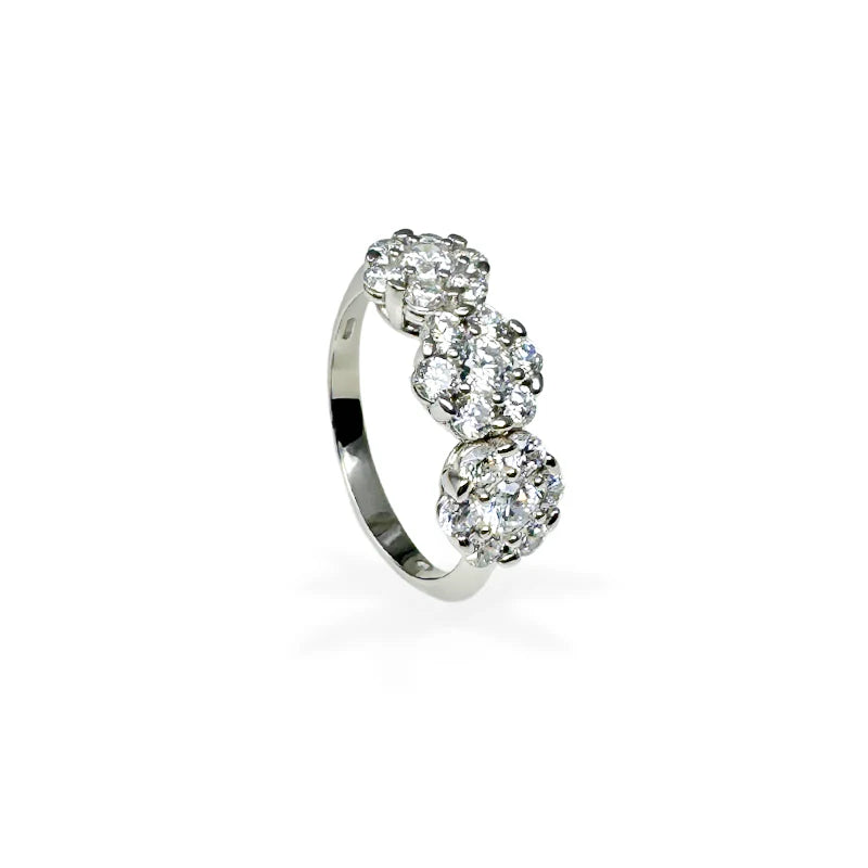 Anello Trilogy in Oro Bianco - Oro18kt  - 3,3 gr.