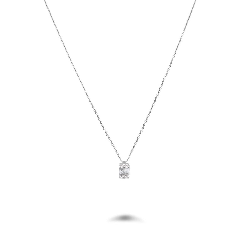 FALCO GIOIELLI - Collana punto luce in oro e diamanti baguette ct. 0,08 - Oro18kt
