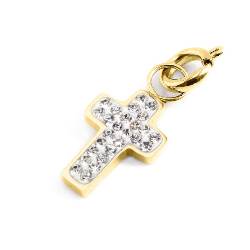 MARLU- Charm croce con cristalli
