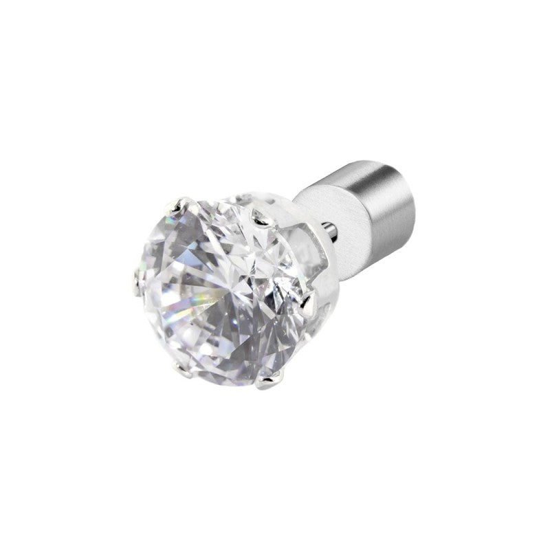 MARLU- Orecchino a lobo con zircone 7mm