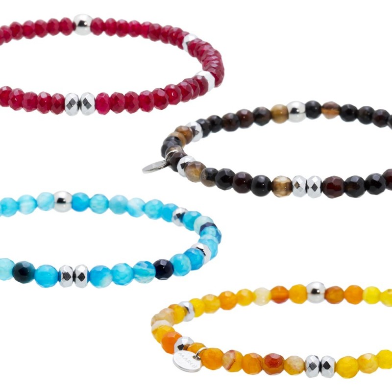 MARLU- Bracciale elastico in agata