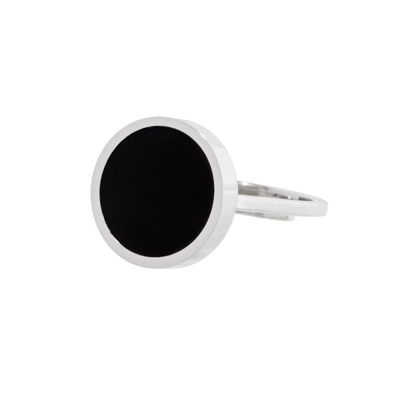 MARLU- Anello con acrilico nero 14mm