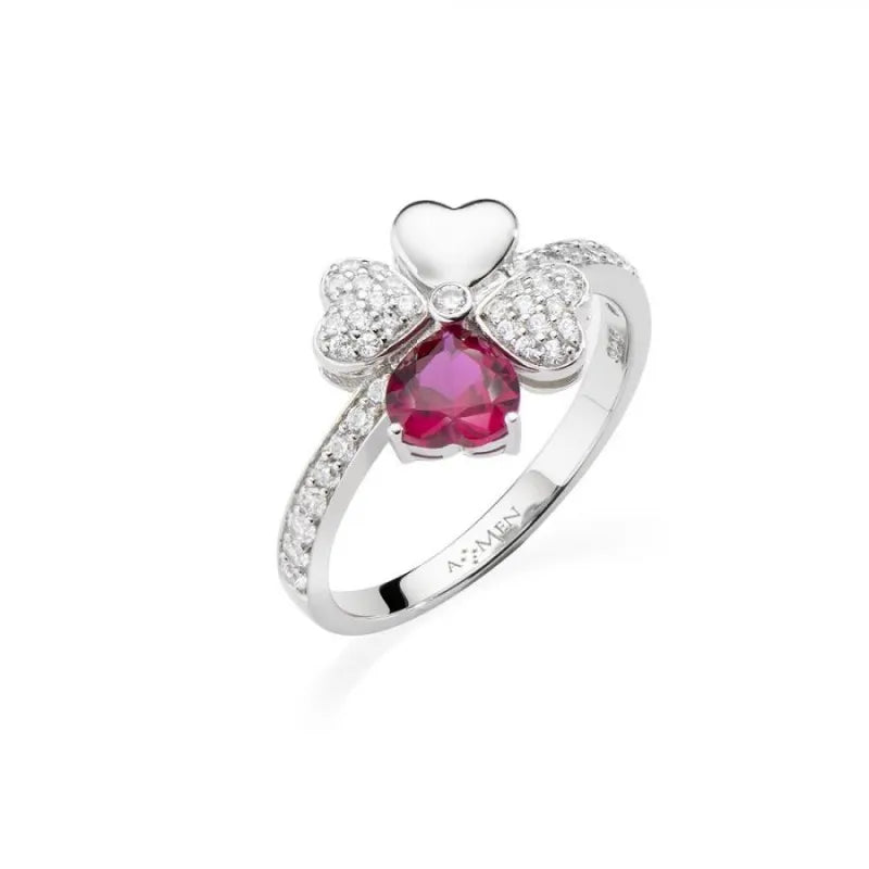 PREZIOSI ARGENTO 925- Anello Donna Gioielli - Quadricuore