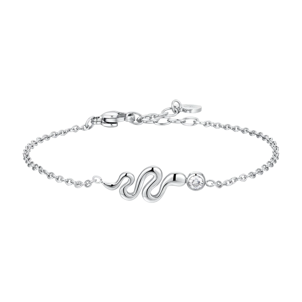 LUCA BARRA-Bracciale in argento 925 con draghetto