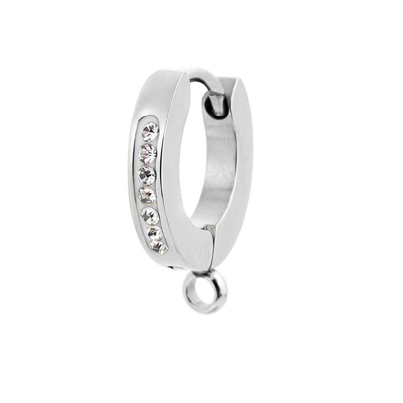 MARLU- Orecchino a cerchio 11mm con anello per charm