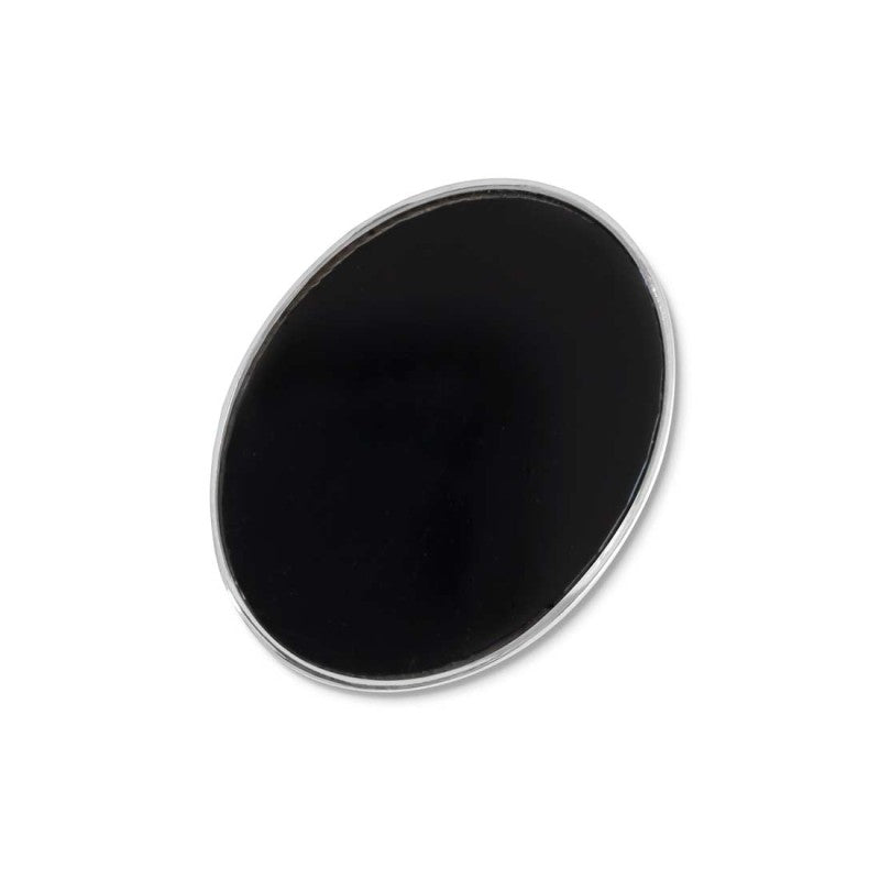 MARLU- Piastrina ovale smalto nero changy