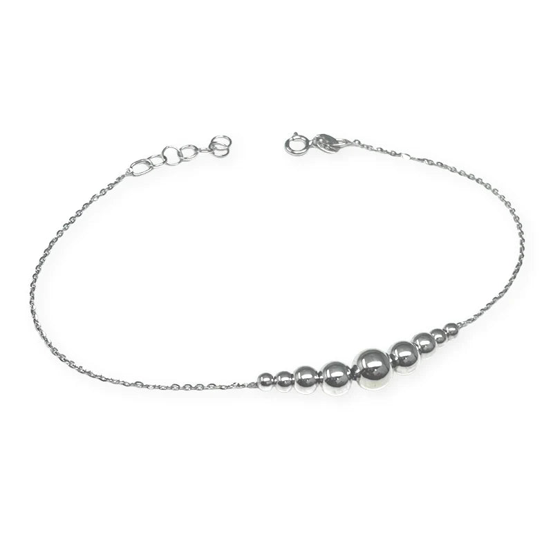 FALCO GIOIELLI- Bracciale in Oro Bianco con sfere varie dimensioni in Oro Bianco - Oro18kt - 1,2 gr.