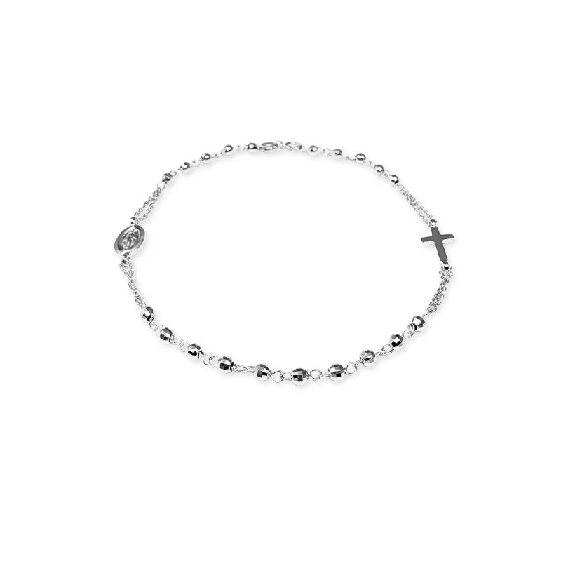 FALCO GIOIELLI -Bracciale rosario in Oro Bianco - Oro18kt - 2,8 gr.