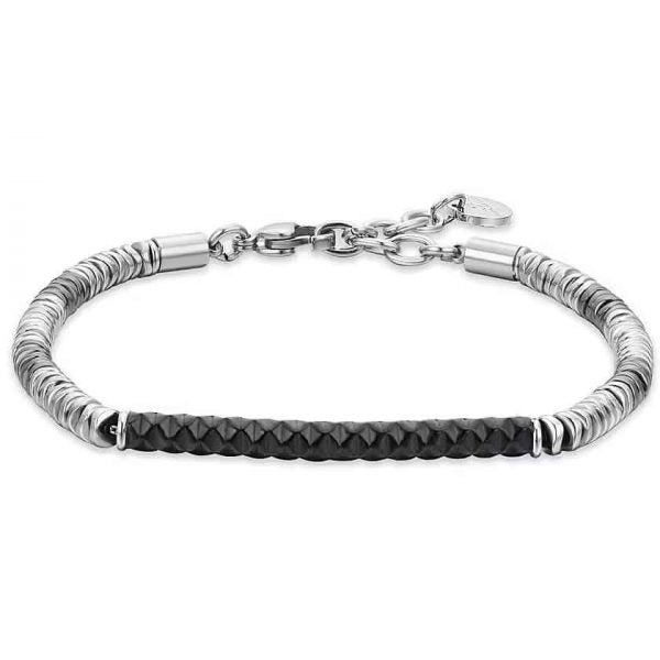LUCA BARRA -BRACCIALE UOMO IN ACCIAIO