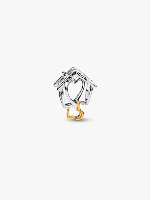 PANDORA-Charm Openwork Casa "With You I'm Home"