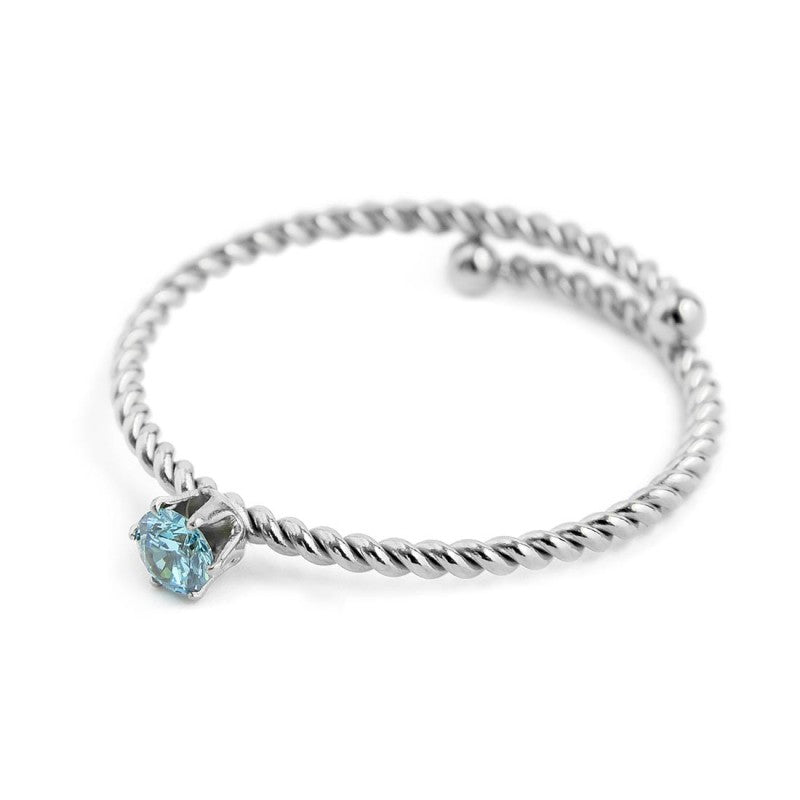 MARLU- Anello con zircone 3mm