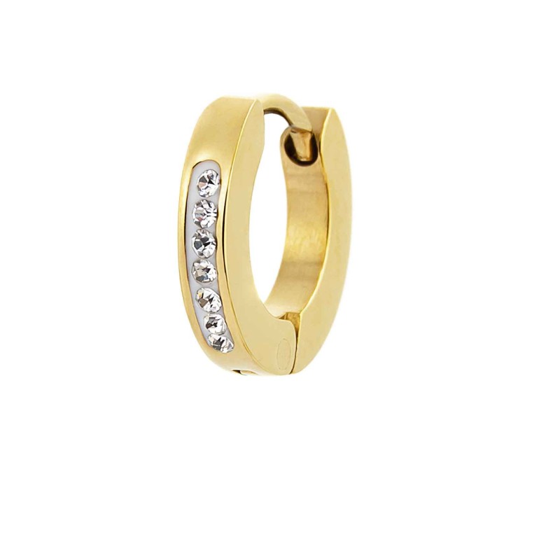 MARLU- Orecchino a cerchio 11mm con cristalli