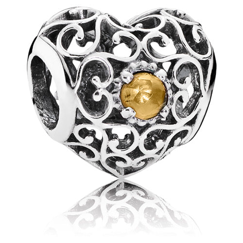 Pandora charm cuore novembre
