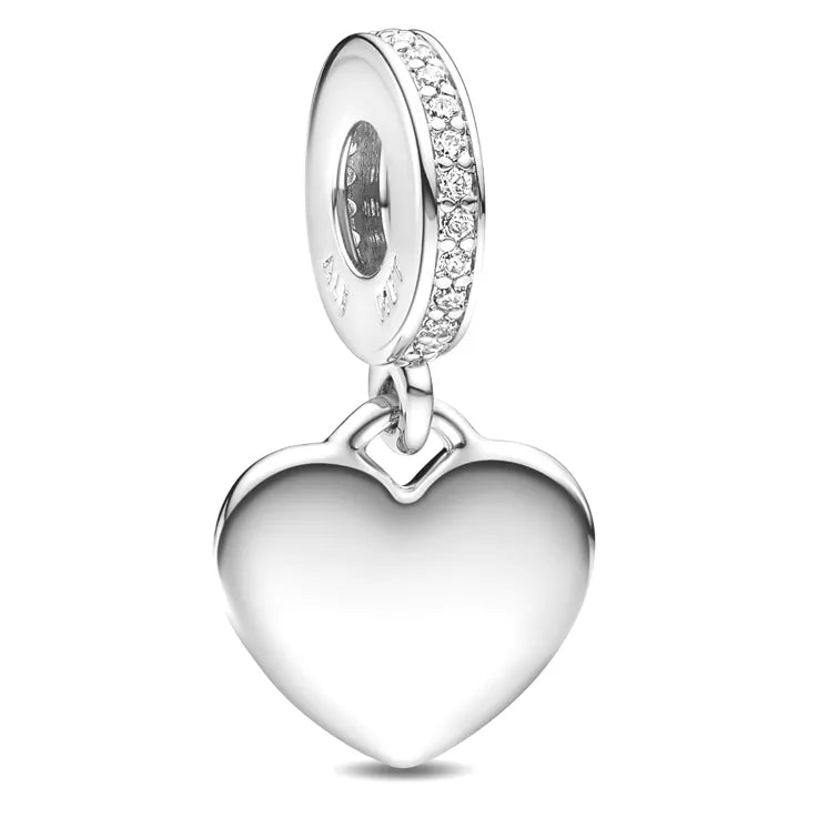 Pandora-Charm pendente Cuore personalizzabile