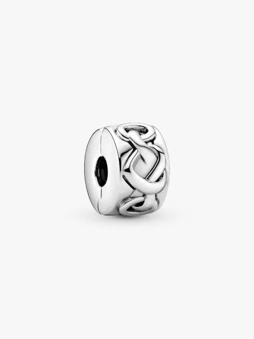 Pandora-Clip Cuori Intrecciati