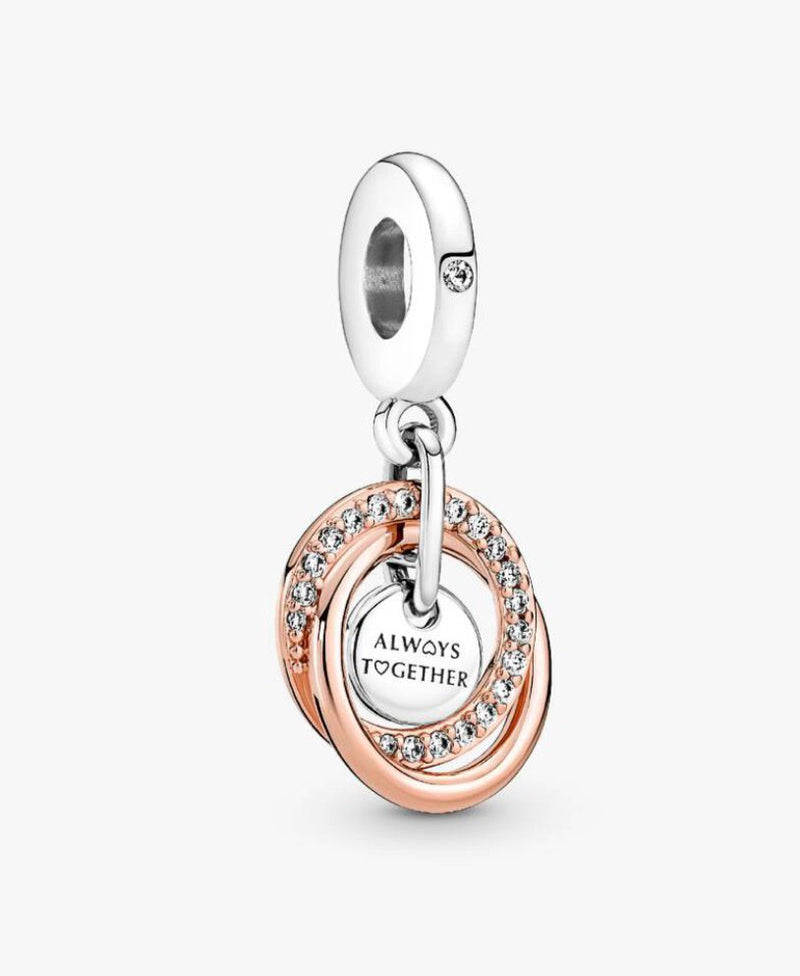 PANDORA-Charm Pendente TOGETHER ALWAYS