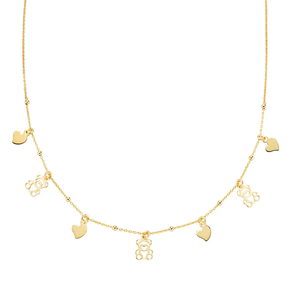 PREZIOSI ARGENTO 925 - COLLANA CHARM ORSETTI E CUORI