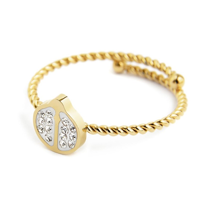 MARLU- Anello coccinella con cristalli