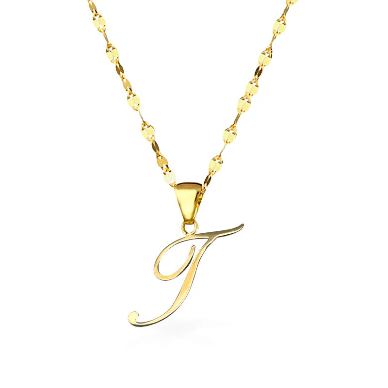 Collana Personalizzata in Oro e Lettera in Corsivo - Oro18kt - 2gr.