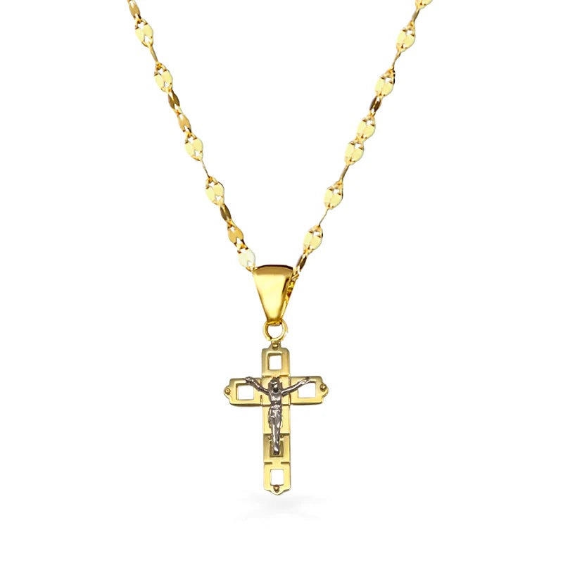 Collana in Oro con Croce - Oro18kt - 3,5 gr.