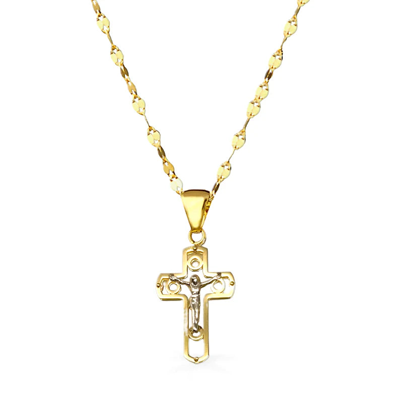 Collana in Oro con Croce - Oro18kt - 3,5 gr.