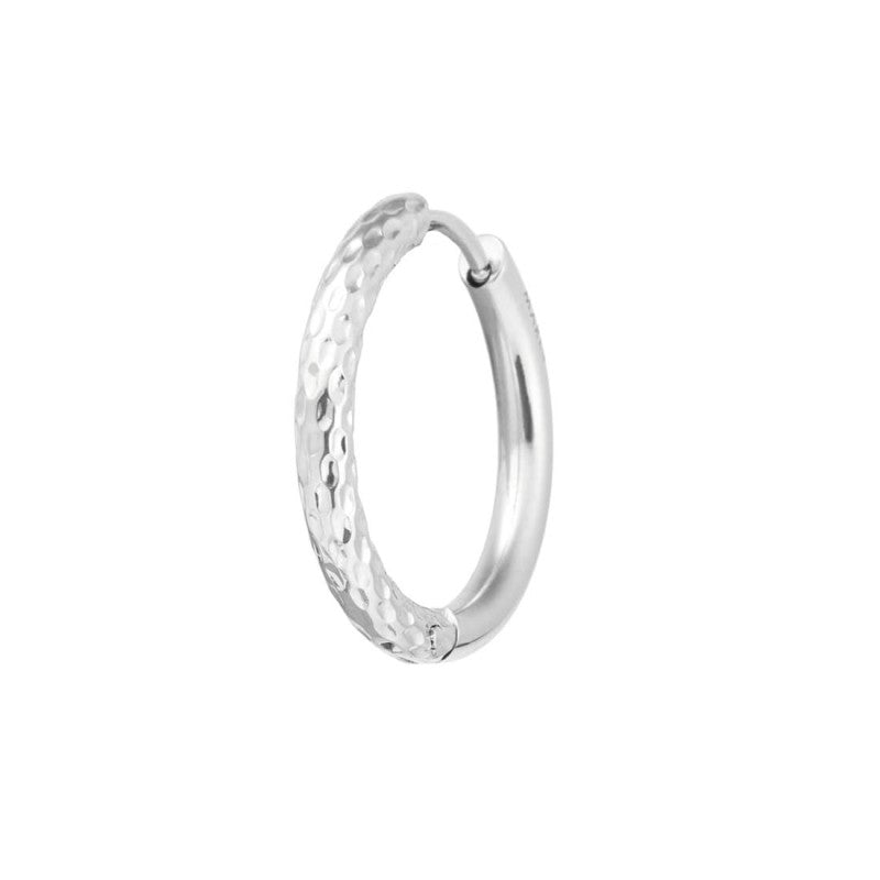 MARLU- Orecchino a cerchio 2,1 cm trama diamantata