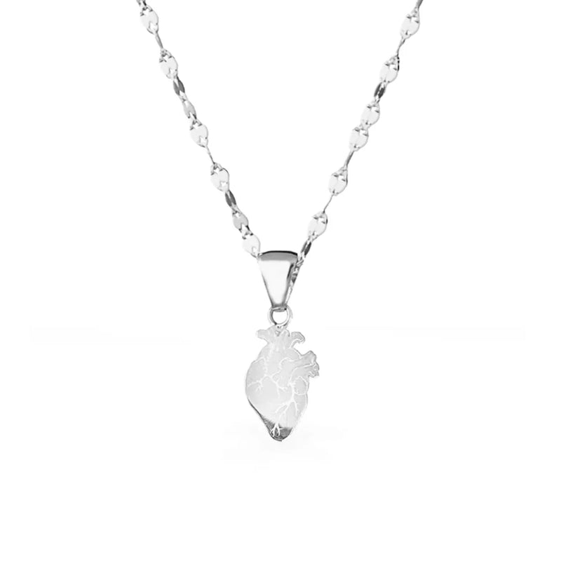 Collana in Oro con Cuore anatomico - Oro18kt - 2,4 gr.