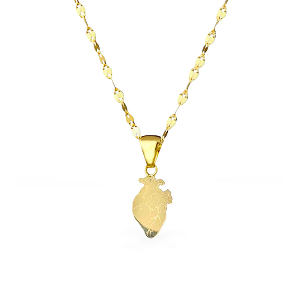 Collana in Oro con Cuore anatomico - Oro18kt - 2,4 gr.