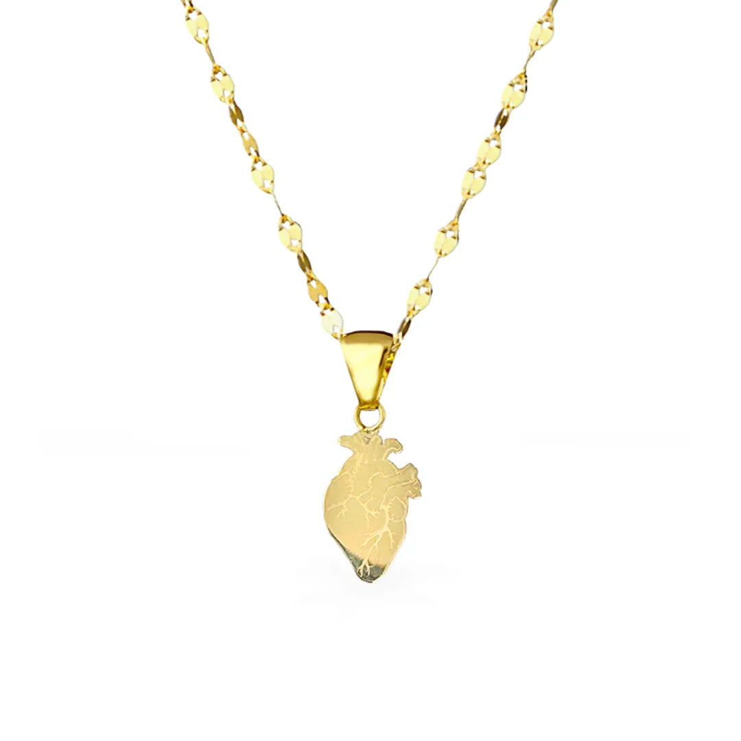 Collana in Oro con Cuore anatomico - Oro18kt - 2,4 gr.