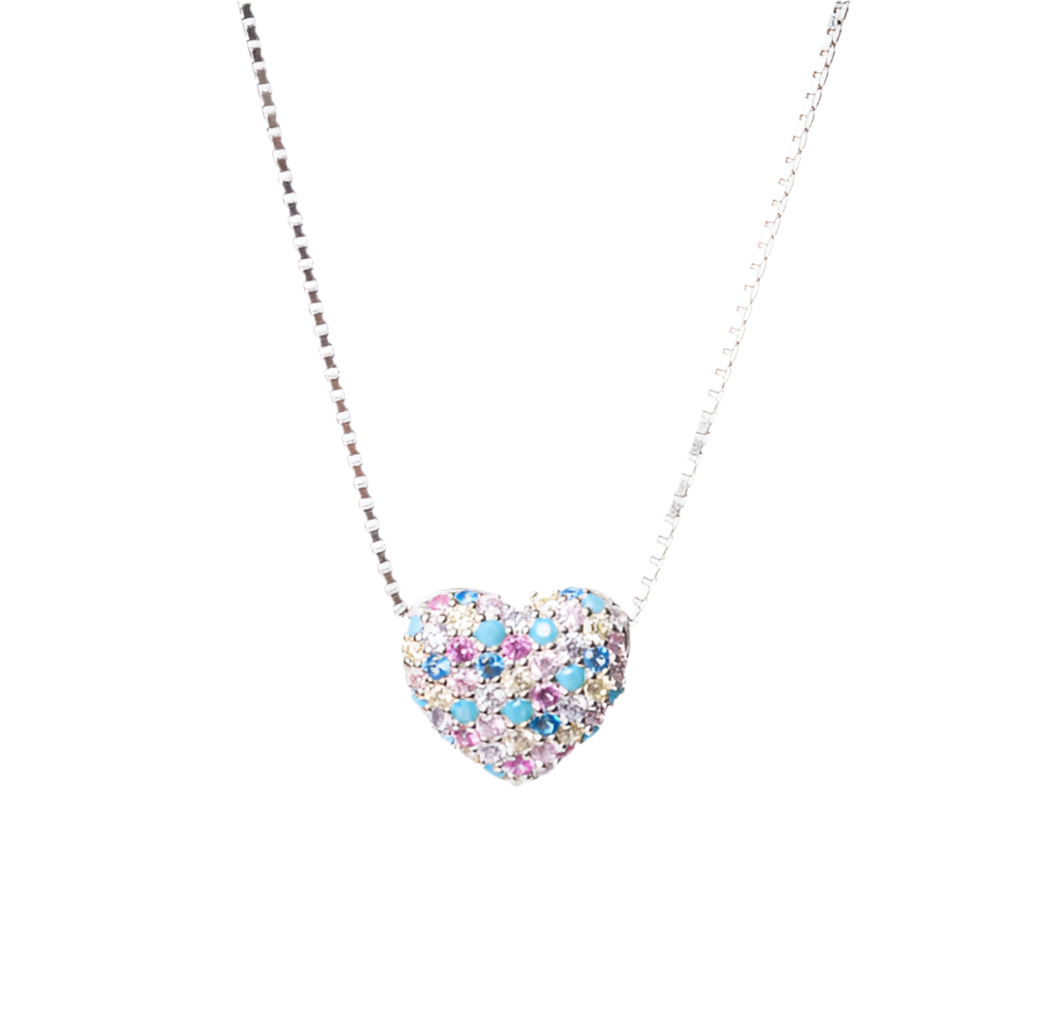 AMEN- COLLANA CUORE MULTICOLORE