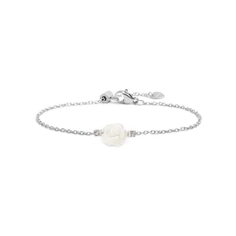 MARLU- Bracciale con rosa in madreperla