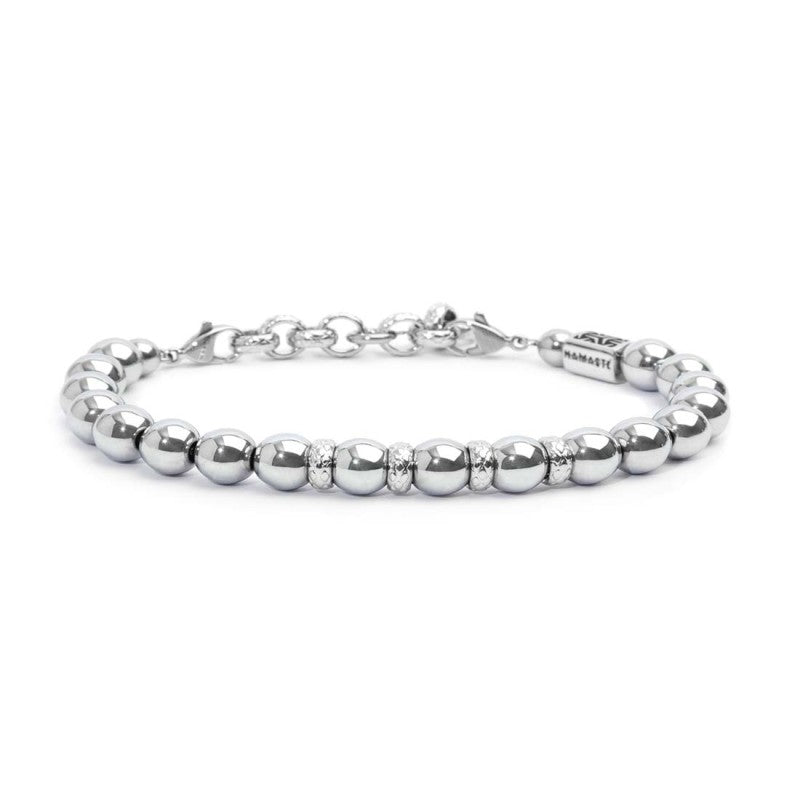MARLU- Bracciale sfere ematite 8mm