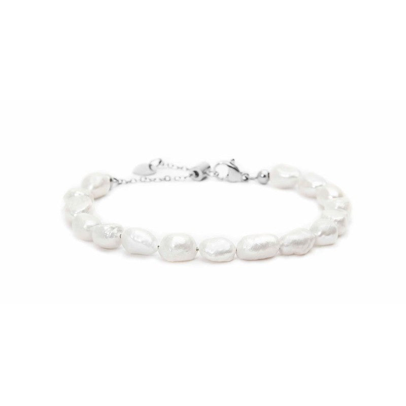 MARLU- Bracciale con perle di fiume masticate