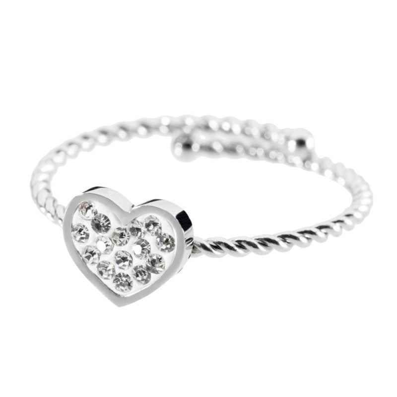 MARLU- Anello cuore con cristalli
