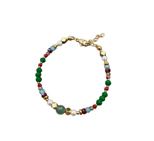 LUCA BARRA- Bracciale con rondelle multicolore