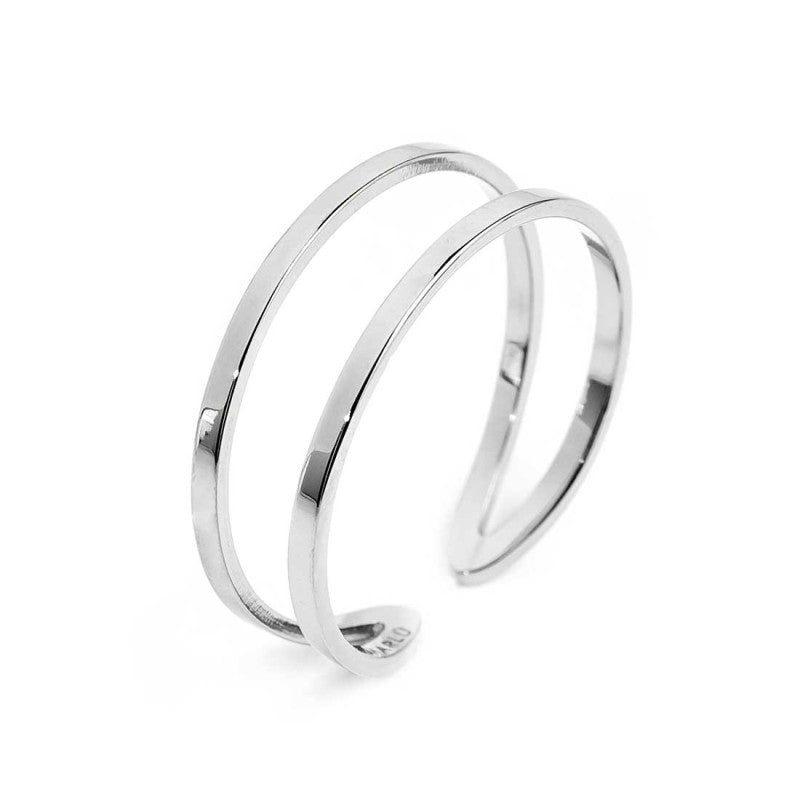 MARLU- Anello doppia fascia sezione rettangolare